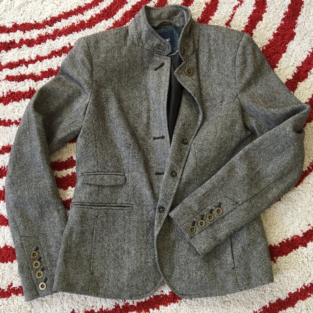 Gap Houndstooth Tweed Jacket